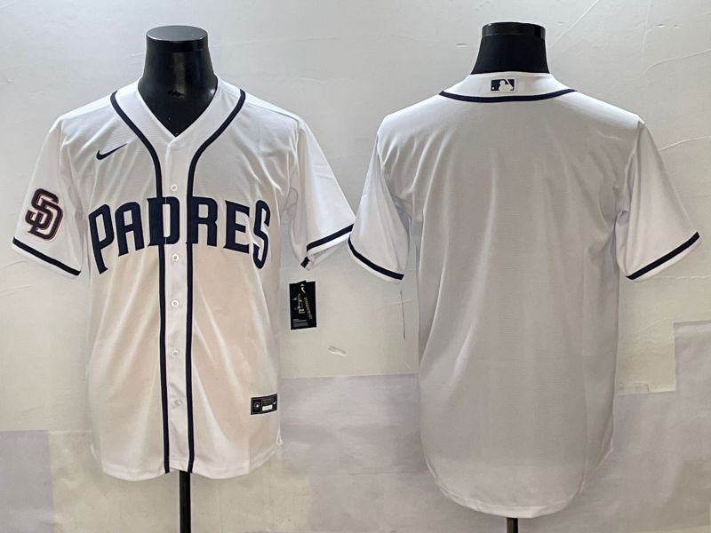 Men 2025 San Diego Padres Blank White Game Nike MLB Jersey style 8